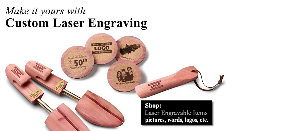 Personalized Laser Engraved Cedar Products