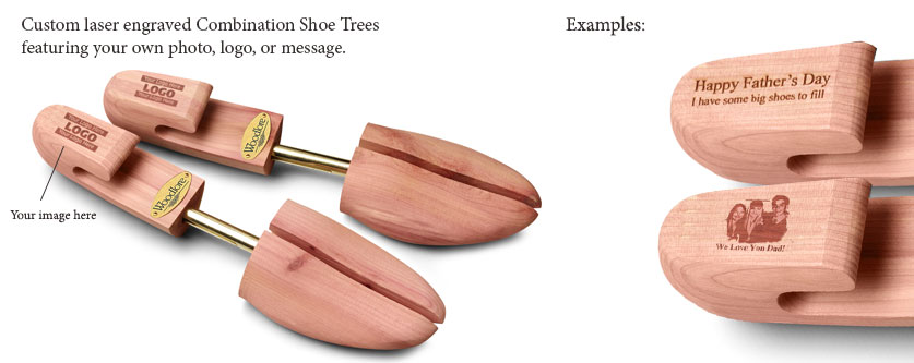 Personalized Laser Engraved Men's Combination Cedar Shoe Tree