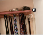Woodlore Accessory Mate Tie Belt and Scarf Hangers